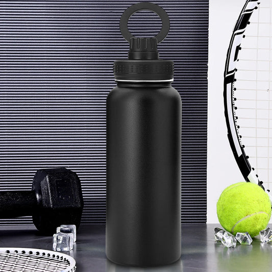 32Oz Stainless Steel Thermos with Phone Holder Double Wall Vacuum Insulated Water Bottle Leak Proof Water Bottle for Iphone