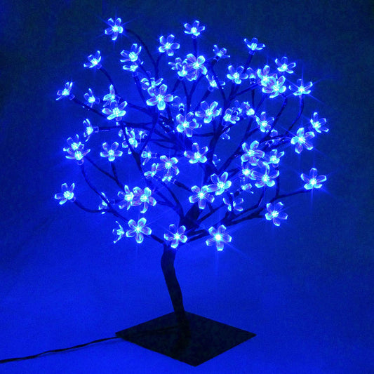 "Magical 23-Inch Cherry Blossom Tree Lights - Perfect for Christmas, Weddings, and Home Decor (Blue)"